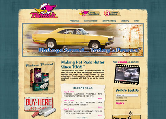 Retro and Vintage Styled Website design