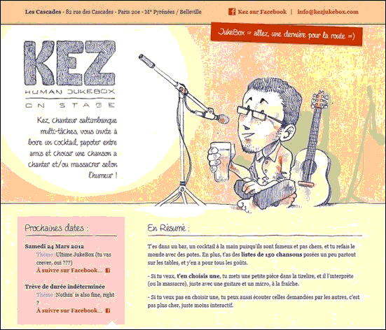 Kez Jukebox  - Website design using drawings and illustration