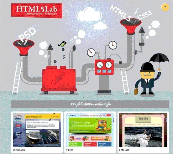 HTML5 Lab - Website design using drawings and illustration