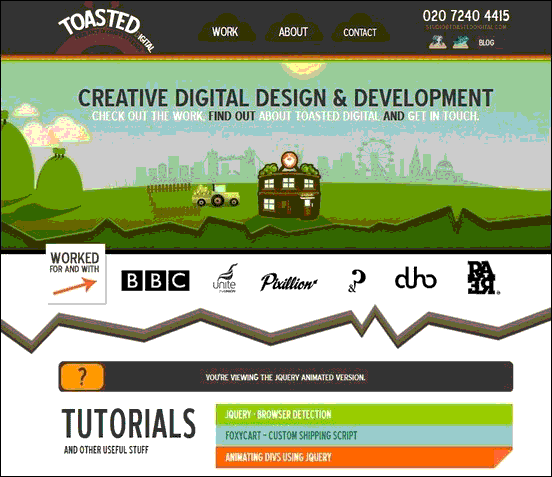 Toasted Digital - Website design using drawings and illustration