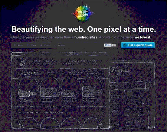 High on Pixels - Website design using drawings and illustration