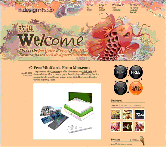 N.Design-Studio - Website design using drawings and illustration