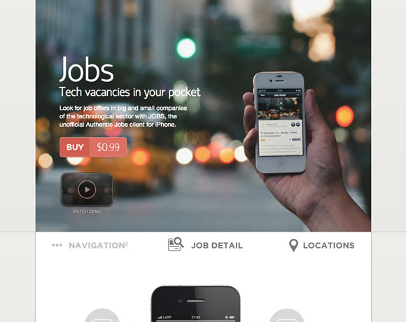 Jobs iphone app website