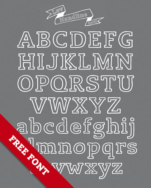 Free Font - Lev serif Handline