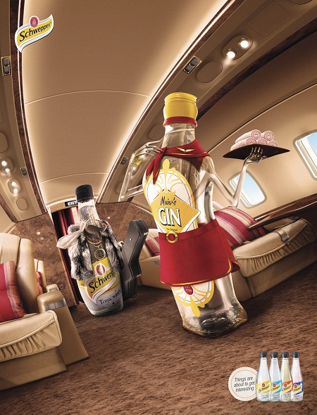 Schweppes amusing and humorous print ads