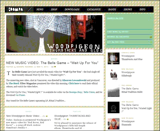 Boompa - Website design using drawings and illustration
