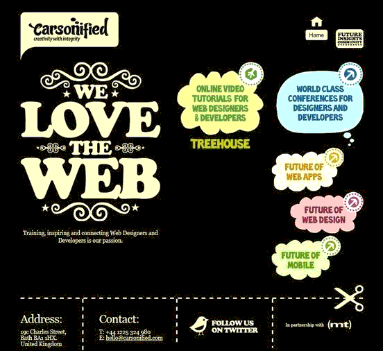 Carsonified - Website design using drawings and illustration