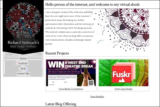Creative Binge - Website design using drawings and illustration