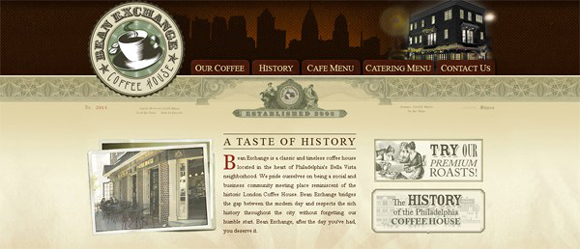 Retro and Vintage Styled Website design