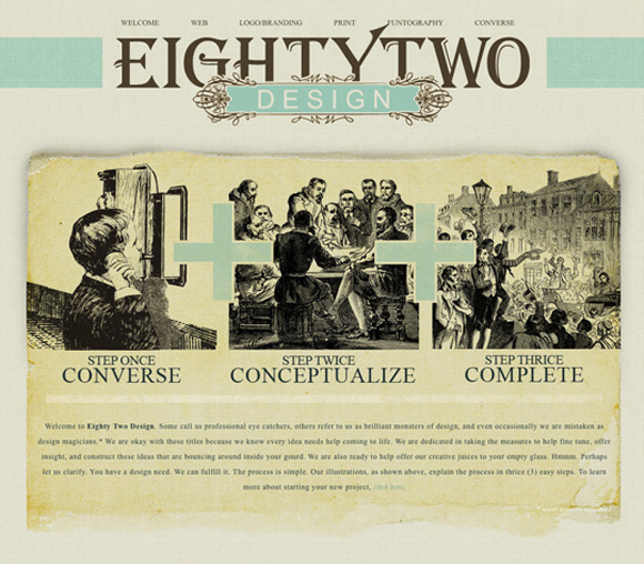 Retro and Vintage Styled Website design