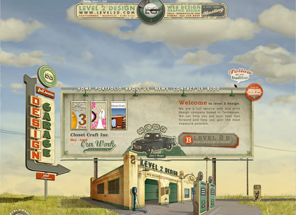 Retro and Vintage Styled Website design