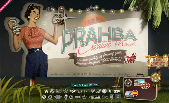 Retro and Vintage Styled Website design