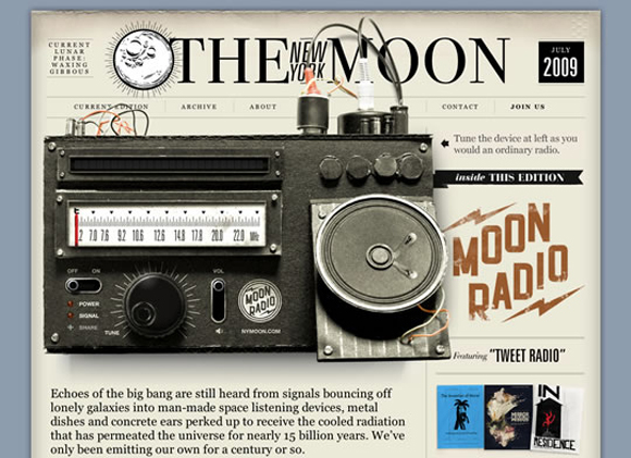 Retro and Vintage Styled Website design
