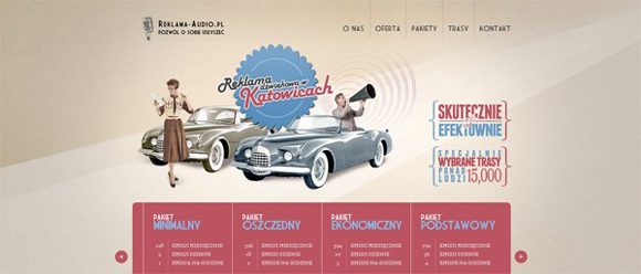 Retro and Vintage Styled Website design