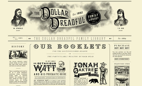 Retro and Vintage Styled Website design