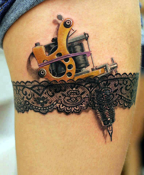 tattoo machine lace tattoo