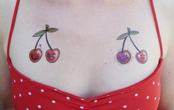 cherry tattoo for girl 