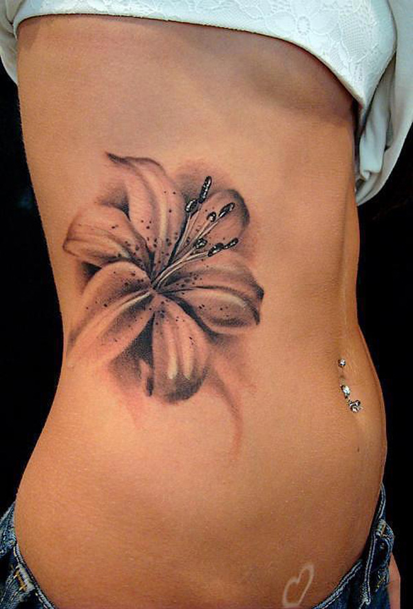 lily flower on side