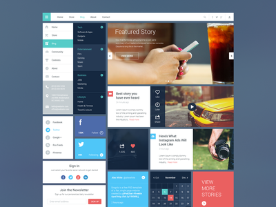 Blog:Magazine UI Kit 2