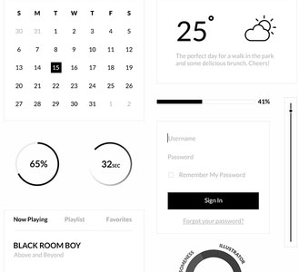 Free-PSD-Superminimal-UI-Kit