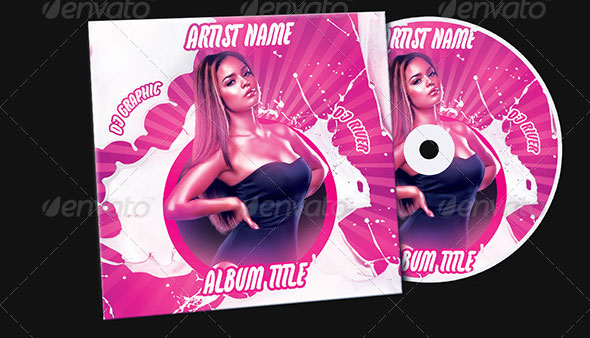 Pink-Girl-Mixtape-Album-CD-Cover-Template