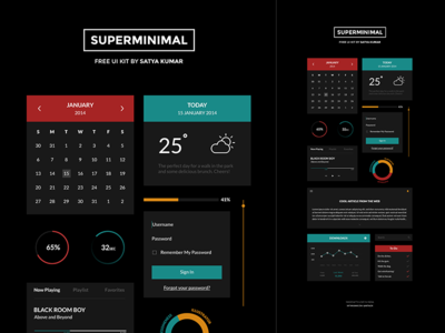 Superminimal V2 Freebie UI Kit