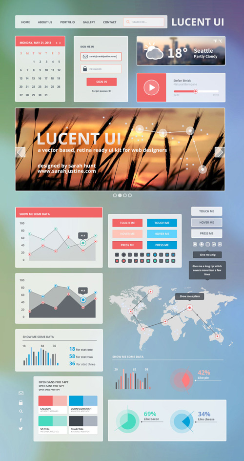 free flat ui kits - 5