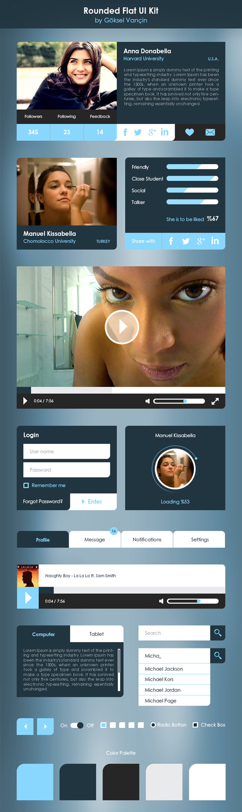free flat ui kits - 6