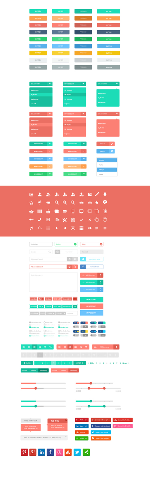 free flat ui kits - 7