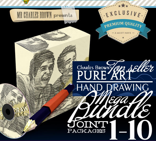 Charles-Brown-Pure-Art-Hand-Drawing-Bundle