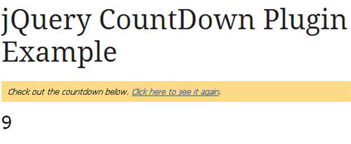 jQuery Count Down