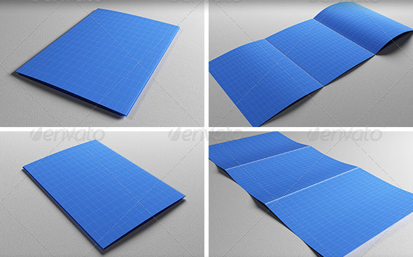 Realistic-A5-Brochure-Mockup-Template