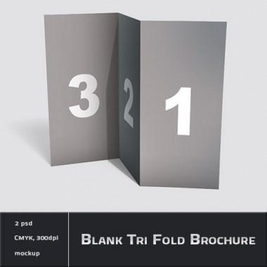 Tri fold brochure template mock up PSD