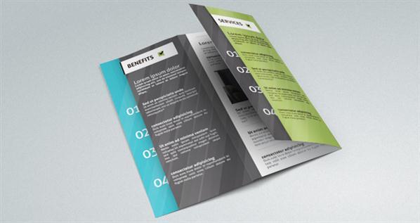 Tri Fold Corporate Brochure Mockup PSD