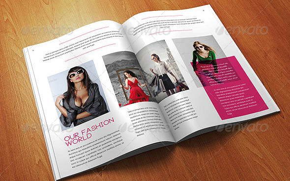 12 Pages A4 Size Fashion Magazine Templates