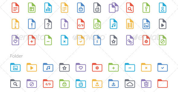 Document-and-Folder-Icon-Set
