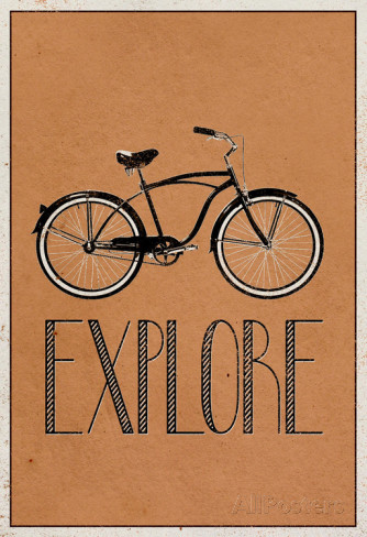Explore Retro Bicycle Player Art Poster Print
