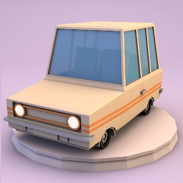Low poly family car