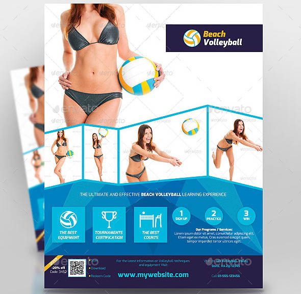 Sports Flyer Beach Volleyball