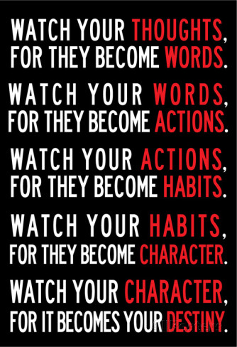 Watch Your Thoughts Motivational Poster