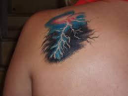 Lightning Tattoo Designs On Shoulder