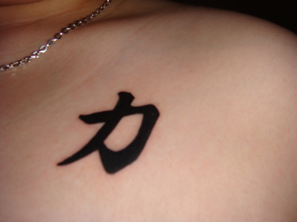 Dark Black strength Tattoo