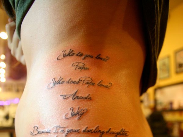 Special People Script Tattoo