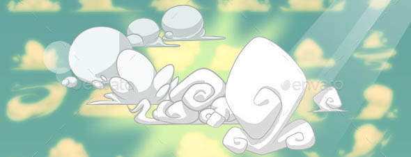 Vector Cartoon Clouds