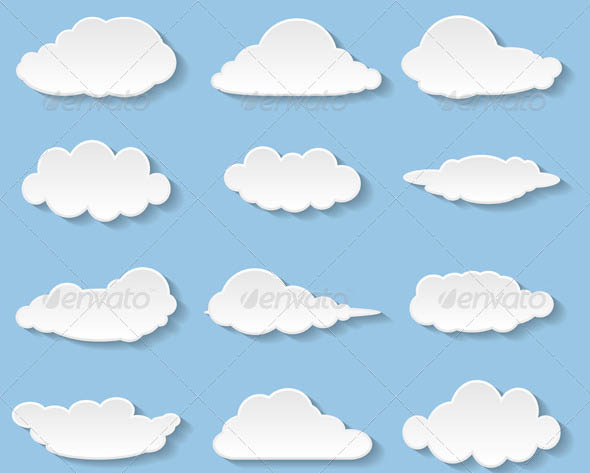 cartoon clouds
