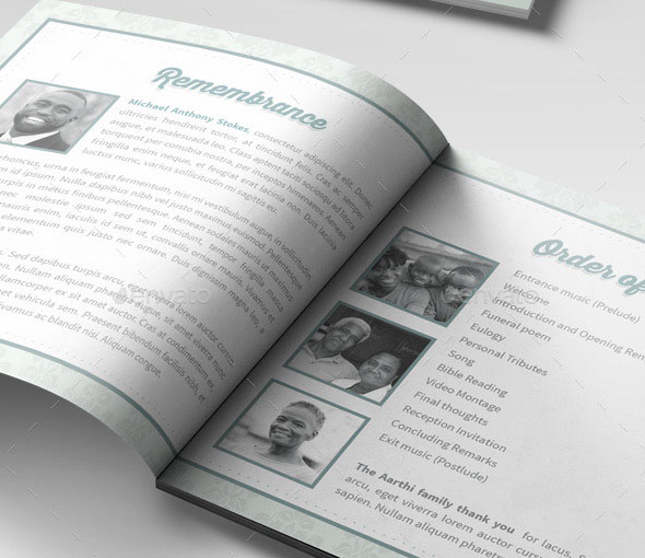 All Comfort Funeral Program Template