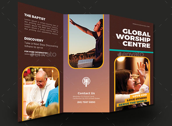 Global Worship Church Trifold Brochures