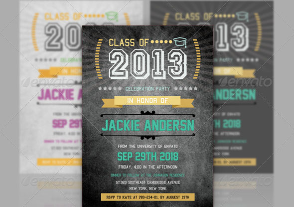 Graduation Announcement Invitation Blackboard