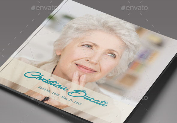 Ornamental Funeral Program Template