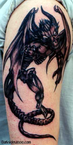 Demon Alien Tattoo On Arm